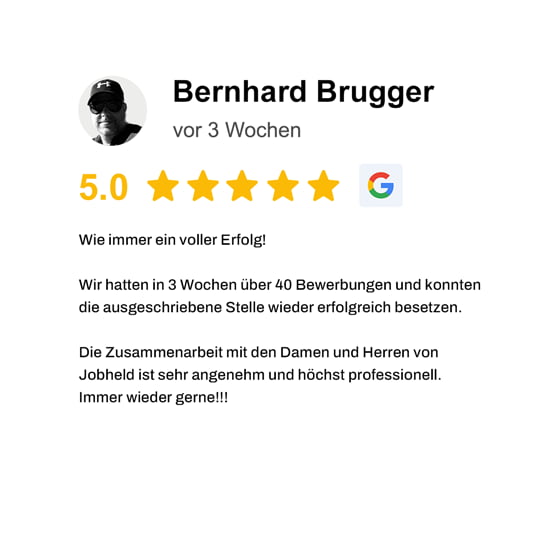 jobheld review - 5 stars
