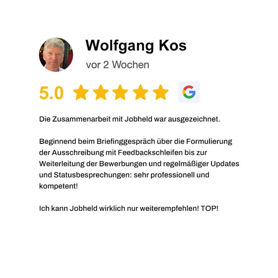 jobheld review - 5 stars
